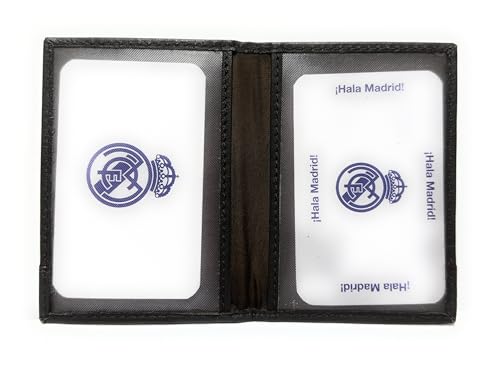 👝 Cartera Real Madrid Oficial Piel 100% con Protección RFID | Marrón Clásico